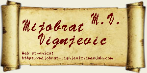 Mijobrat Vignjević vizit kartica